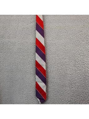 Wembley Polysilk Luxury tie Red Purple Grey Luxury Business